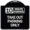 Signmission 10 Minutes Parking Take Out Parking Heavy-Gauge Aluminum Sign, 18" x 18", BS-1818-24639 A-DES-BS-1818-24639 - alternate 1